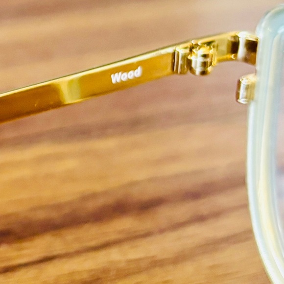 KALEOS Eyewear NWOT “Wood” glasses frame in light blue and gold. From Spain. - Picture 5 of 10